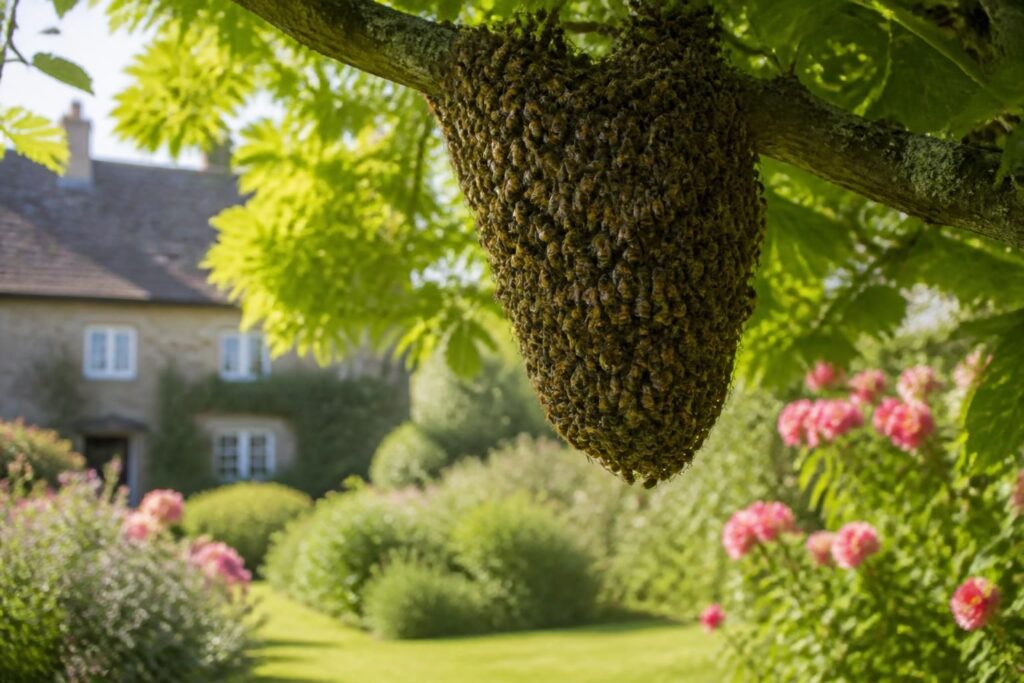 découvrez comment réagir face à un essaim d'abeilles dans votre jardin, les gestes à adopter pour assurer votre sécurité et les contacts à appeler pour une intervention professionnelle.