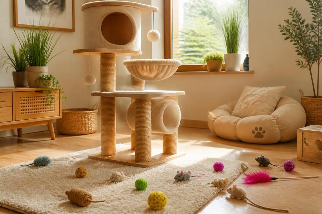 découvrez comment équiper votre chat avec des arbres à chat, griffoirs et jouets de qualité sans vous ruiner. astuces et conseils pour gâter votre compagnon à petit prix.