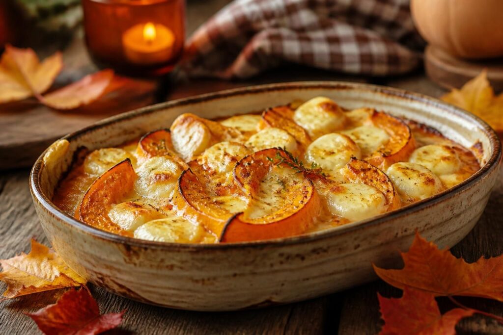découvrez notre recette facile et savoureuse de gratin de butternut au chèvre, le plat réconfortant parfait pour les soirées d'automne.