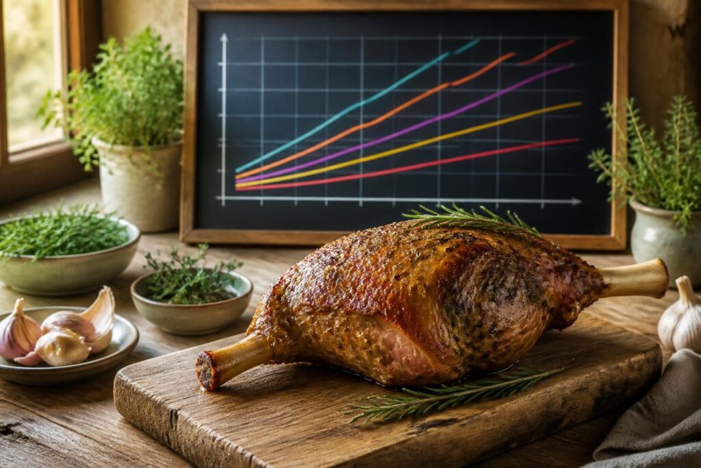 découvrez le tableau incontournable pour réussir la cuisson parfaite de votre gigot d'agneau à chaque fois. astuces et temps de cuisson précis garantis !