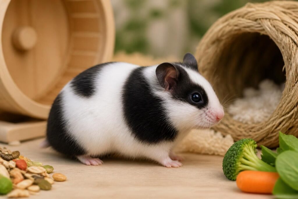 découvrez tout sur le hamster panda noir et blanc : sa taille, son caractère unique et nos conseils pratiques pour bien l’élever et prendre soin de votre petit compagnon.