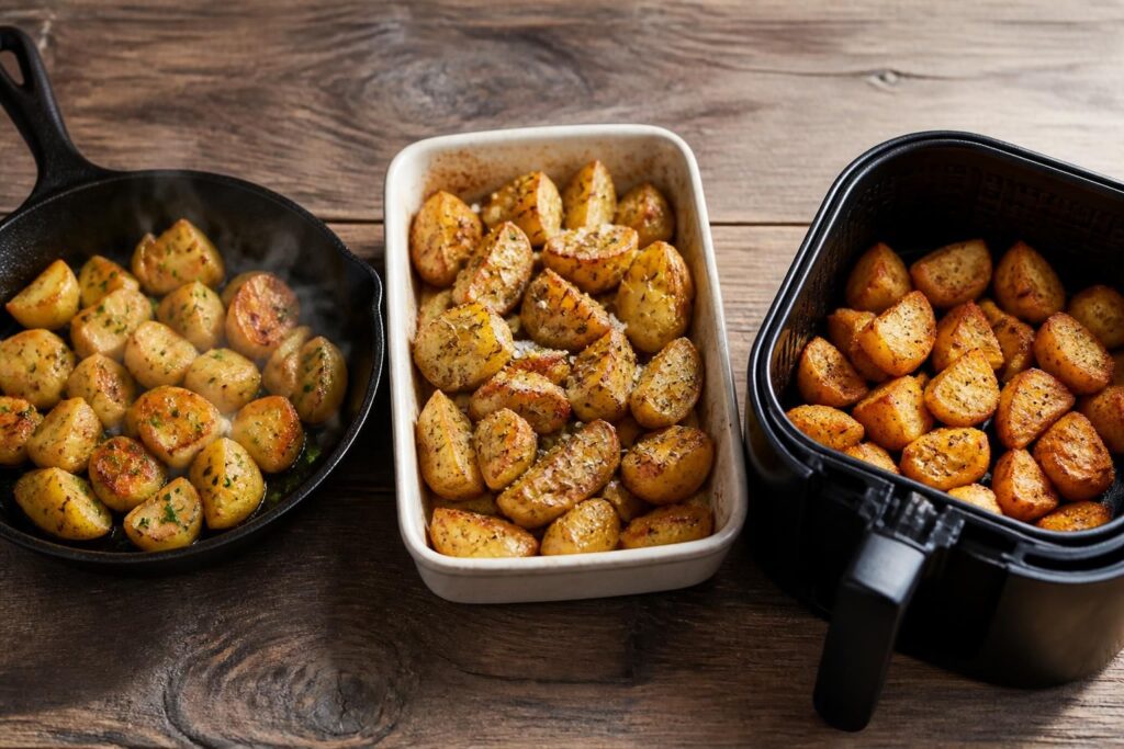 découvrez nos recettes simples et savoureuses de pommes de terre sautées, à préparer à la poêle, au four ou à l’airfryer pour un accompagnement parfait.
