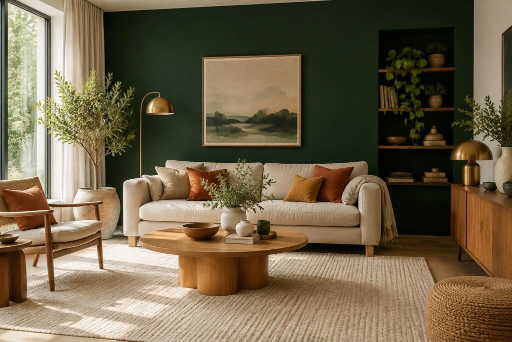 Vert foncé : comment associer cette couleur en peinture et déco intérieure ?